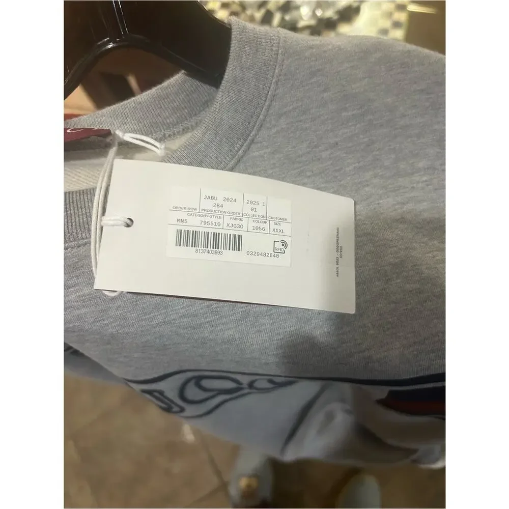Men's Gucci jersey cotton sweatshirt prominent retro style embroidery size xxxl
